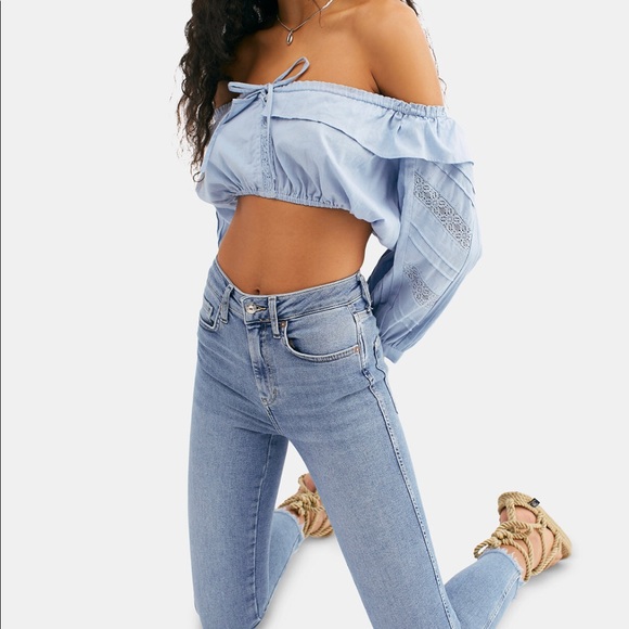 NWT Free People Raw Hem High Rise Jegging -Sierra - Picture 3 of 8